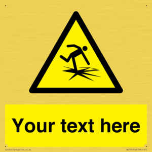 Custom warning thin ice